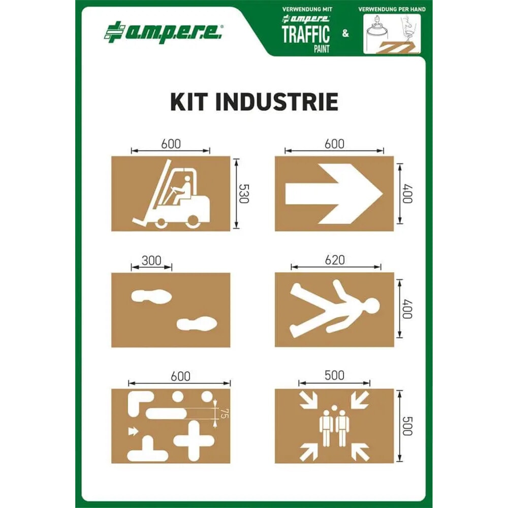 Imagen del producto: A.M.P.E.R.E. Juego de plantillas industriales
