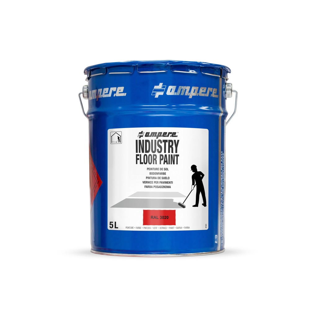 Número de imagen del producto 1: A.M.P.E.R.E. Rotulador de suelo rojo de 5 l de pintura para suelo de tráfico