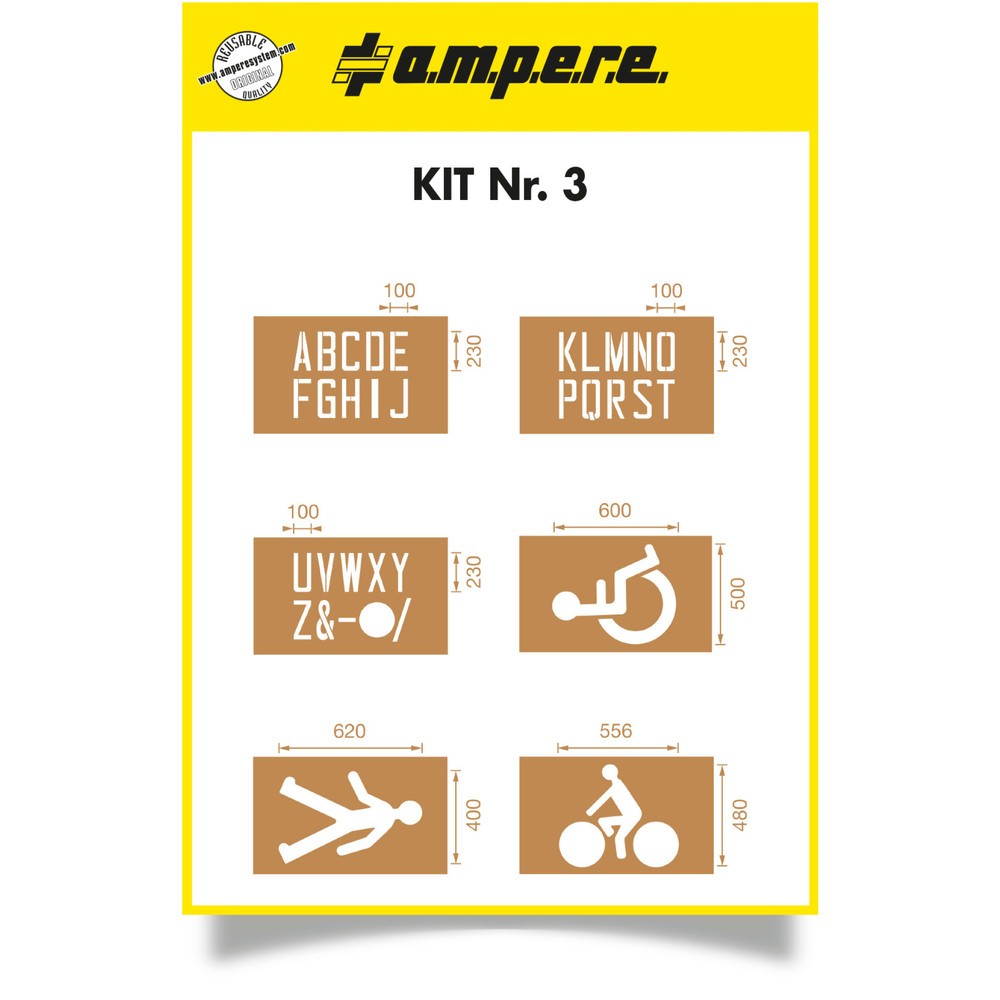 Imagen del producto: A.M.P.E.R.E. Juego de plantillas 3, de 6 plantillas