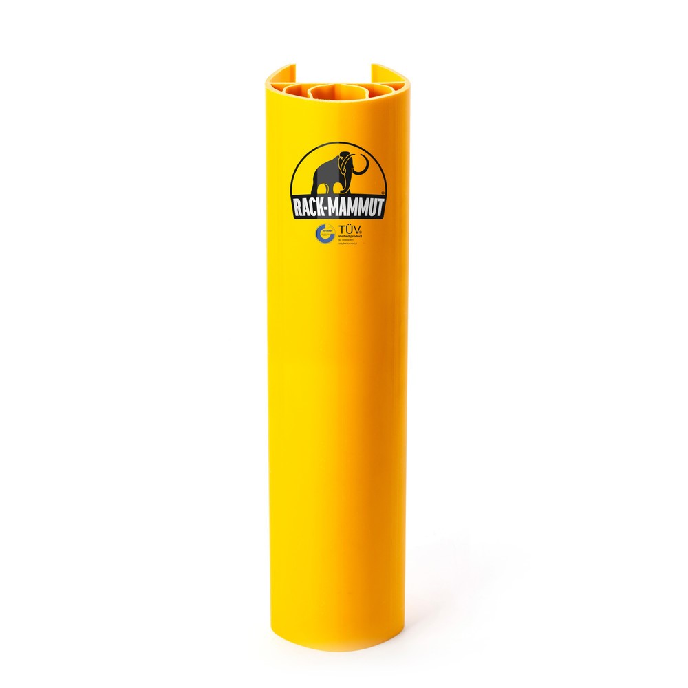 Imagen del producto: A.M.P.E.R.E. Protección anticolisión para estanterías Rack Mammut®, de plástico, color amarillo tráfico, modelo L, medidas interiores HxA 600 x 110-113 mm