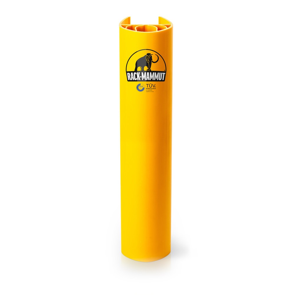 Imagen del producto: A.M.P.E.R.E. Protección anticolisión para estanterías Rack Mammut®, de plástico, color amarillo tráfico, modelo S, medidas interiores HxA 600 x 70-89 mm