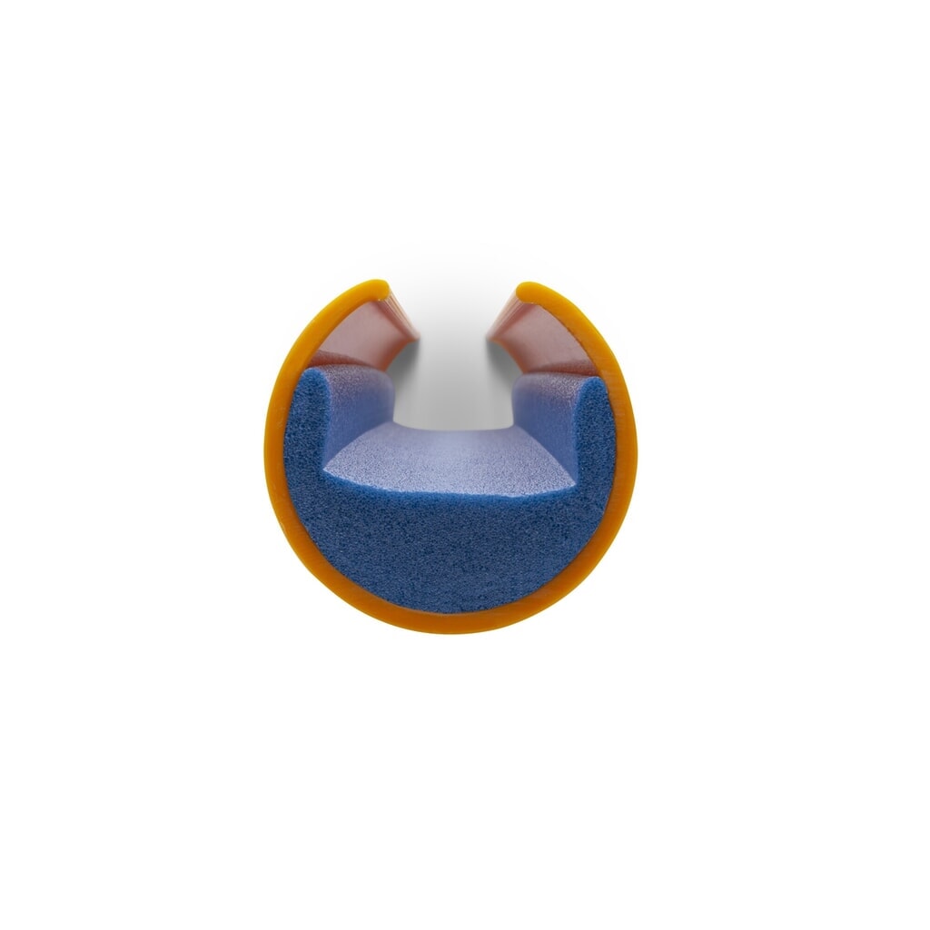 Número de imagen del producto 3: A.M.P.E.R.E. Protección anticolisión para estanterías Eco Rack de plástico, modelo L, dimensiones interiores H x A 600 x 101-110 mm