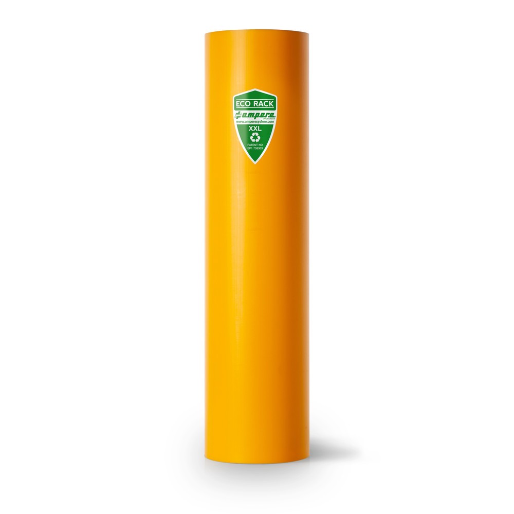 Imagen del producto: A.M.P.E.R.E. Protección anticolisión para estanterías Eco Rack de plástico, modelo XXL, dimensiones interiores H x A 600 x 111-120 mm