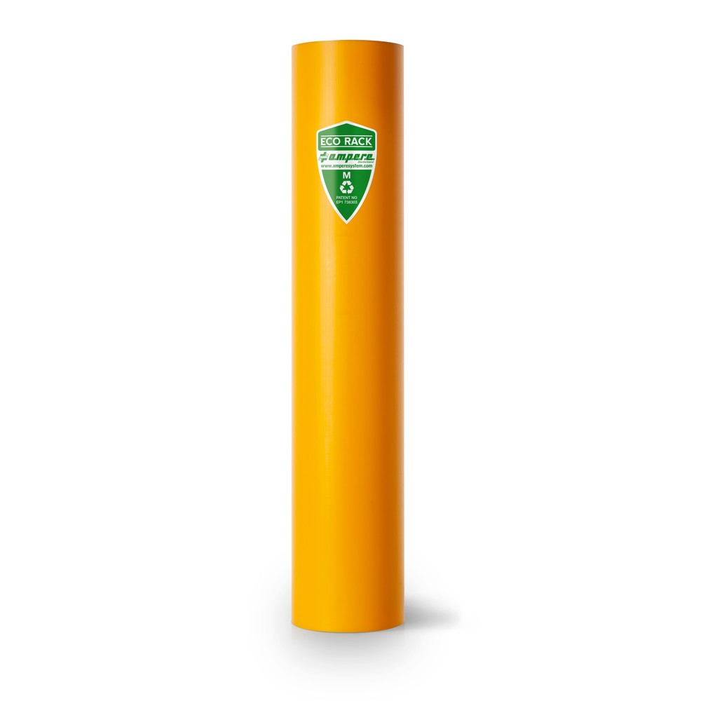 Imagen del producto: A.M.P.E.R.E. Protección anticolisión para estanterías Eco Rack de plástico, modelo M, dimensiones interiores H x A 600 x 88-100 mm