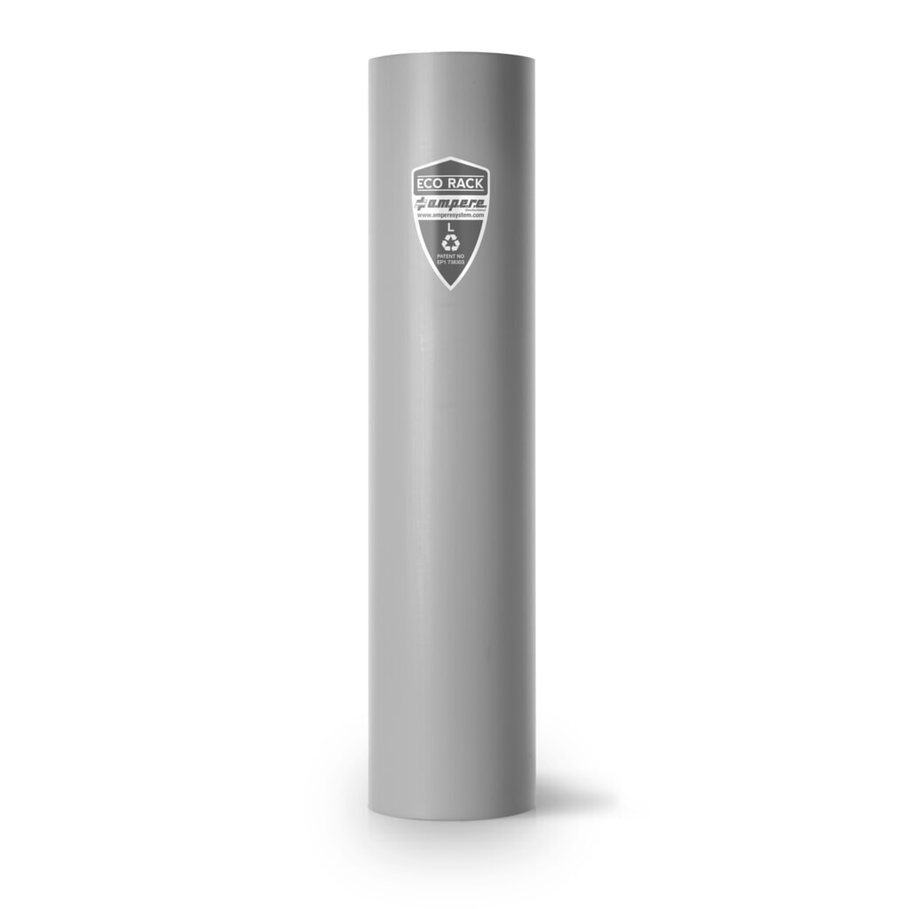 Número de imagen del producto 1: A.M.P.E.R.E. Protección anticolisión para estanterías Eco Rack de plástico, modelo L, dimensiones interiores H x A 600 x 101-110 mm