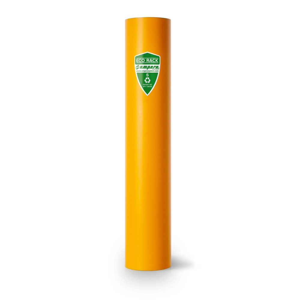Imagen del producto: A.M.P.E.R.E. Protección anticolisión para estanterías Eco Rack de plástico, modelo S, dimensiones interiores H x A 600 x 70-87 mm