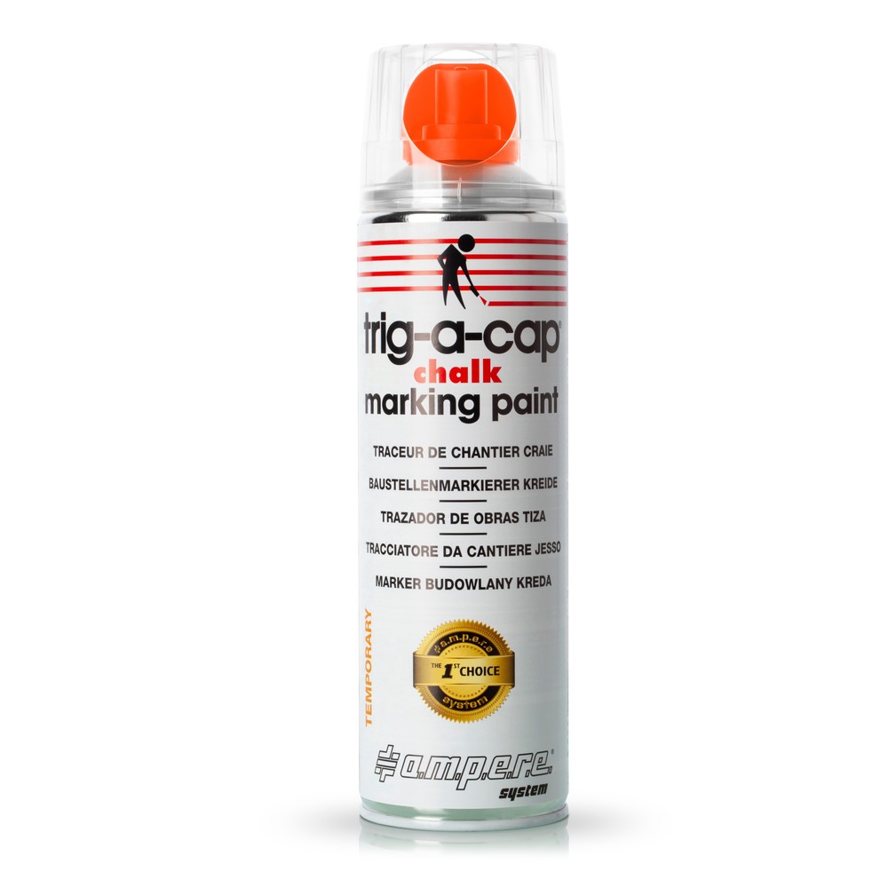 Imagen del producto: A.M.P.E.R.E. Tiza en spray trig-a-cap® tiza, 500 ml, 12 ud/caja, naranja