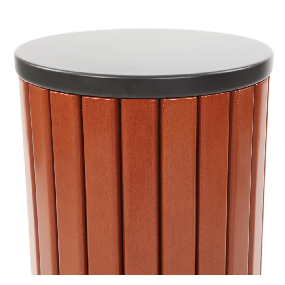 Número de imagen del producto 3: Cubo de residuos con aspecto de madera para uso exterior 33 litros