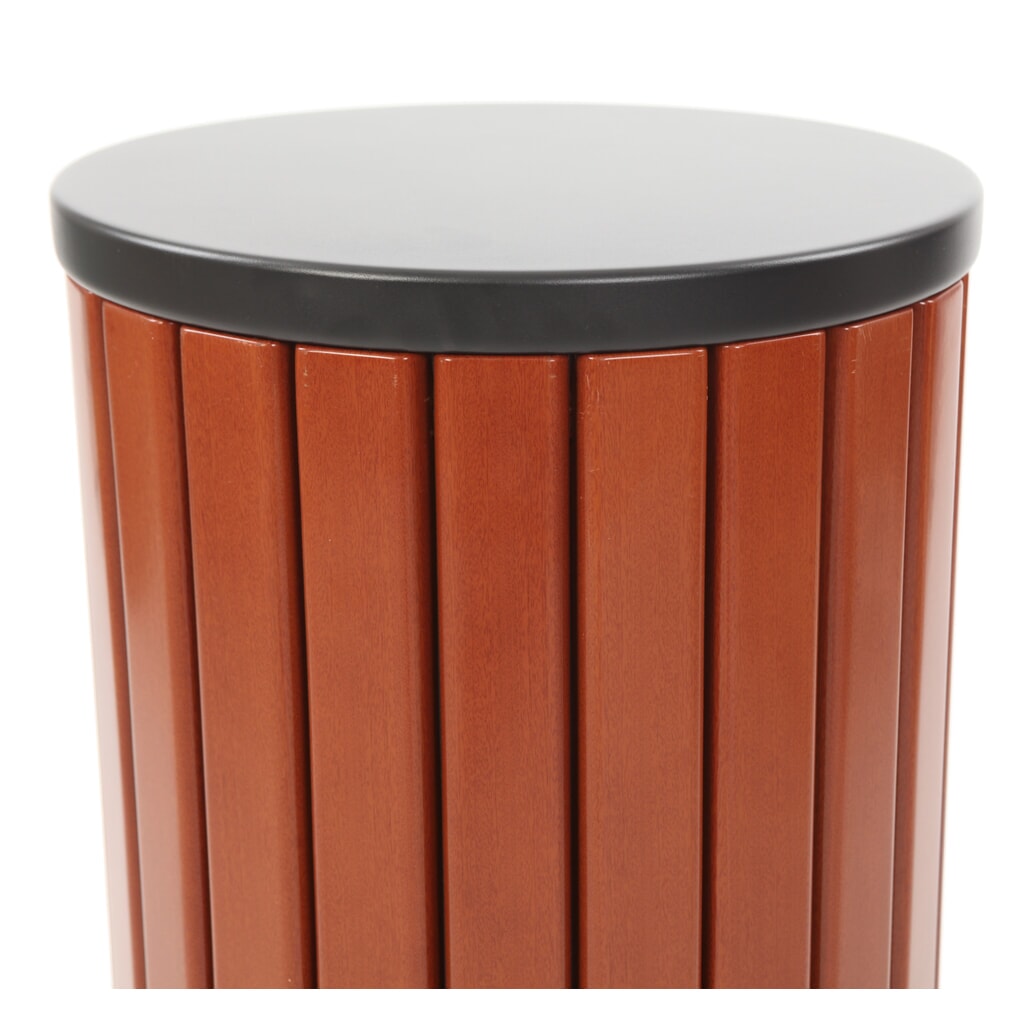 Número de imagen del producto 3: Cubo de residuos con aspecto de madera para uso exterior 33 litros