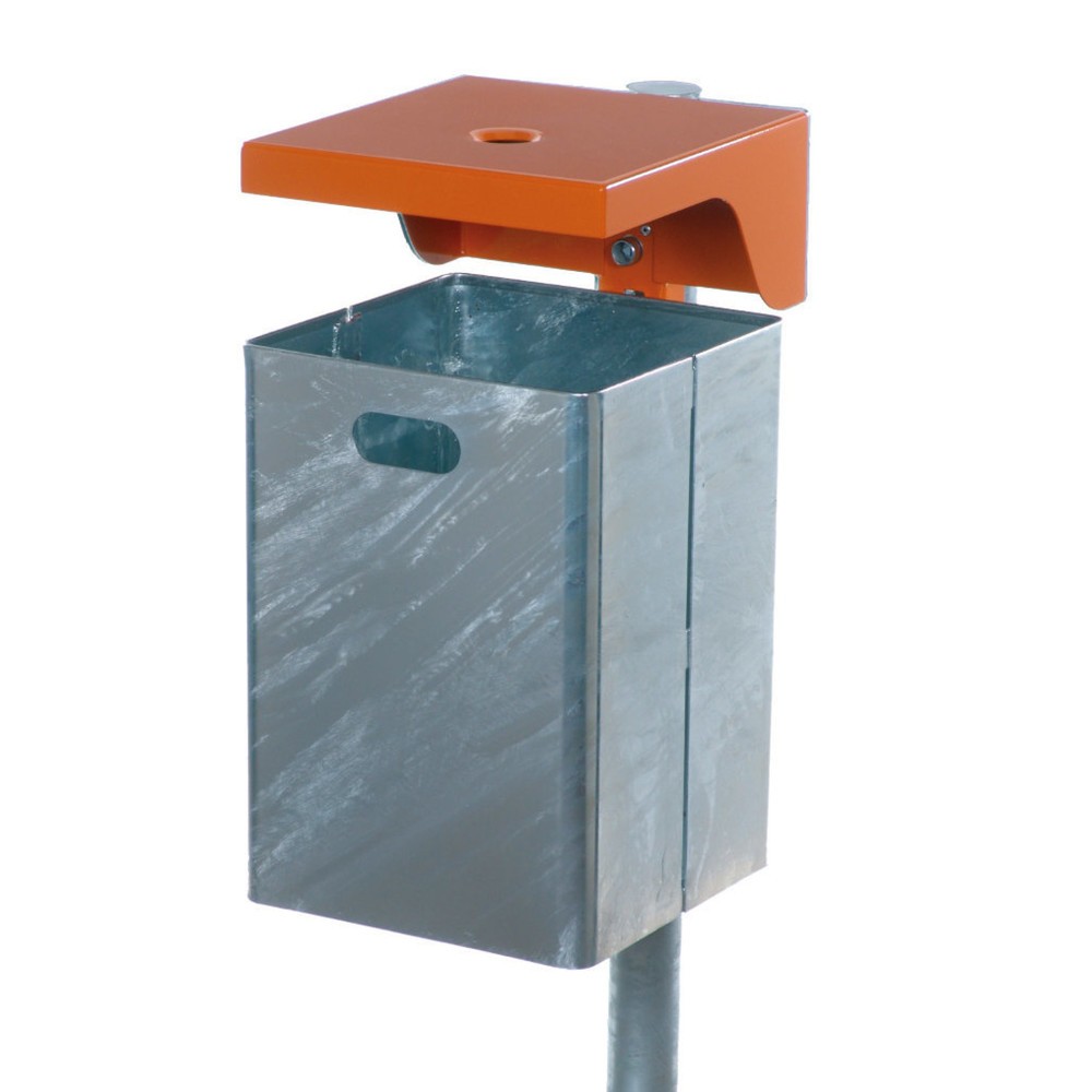 Cubo de residuos, octogonal, chapa de acero