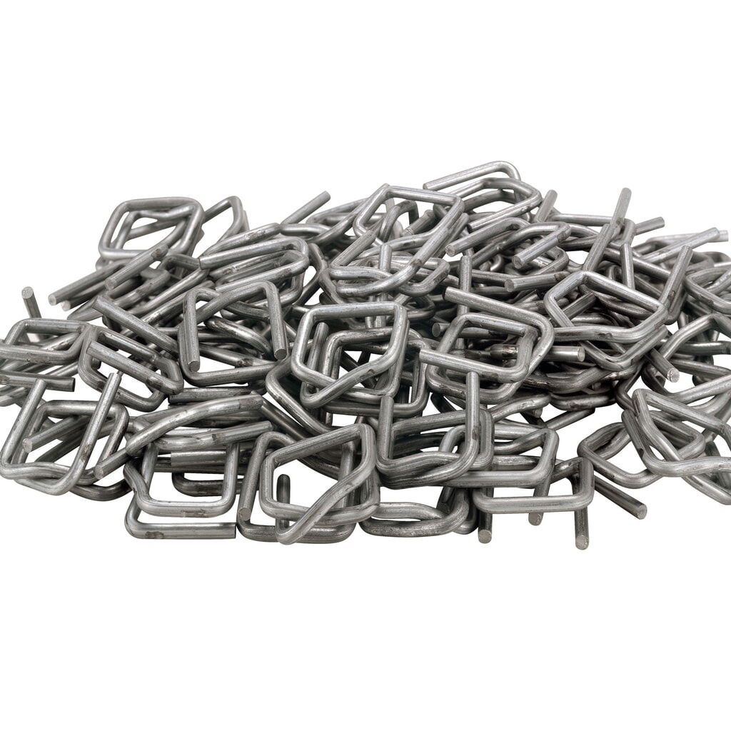 Abrazaderas de correa para empacadoras HSM, 1.000 ud/caja Imagen del producto: Abrazaderas de correa para empacadoras HSM, 1.000 ud/caja