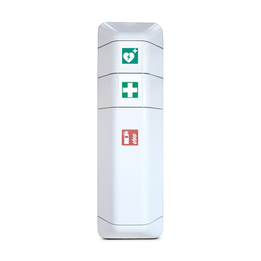 Imagen del producto: Desfibrilador - Armario de almacenamiento para extintores, color blanco