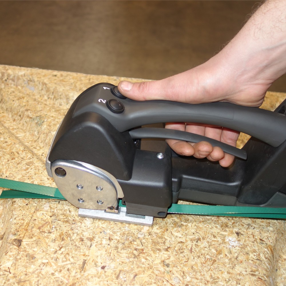 Número de imagen del producto 1: Flejadora con batería recargable BW-03 Plus, totalmente automática, para flejado de PP y PET, anchura de fleje 12-16 mm