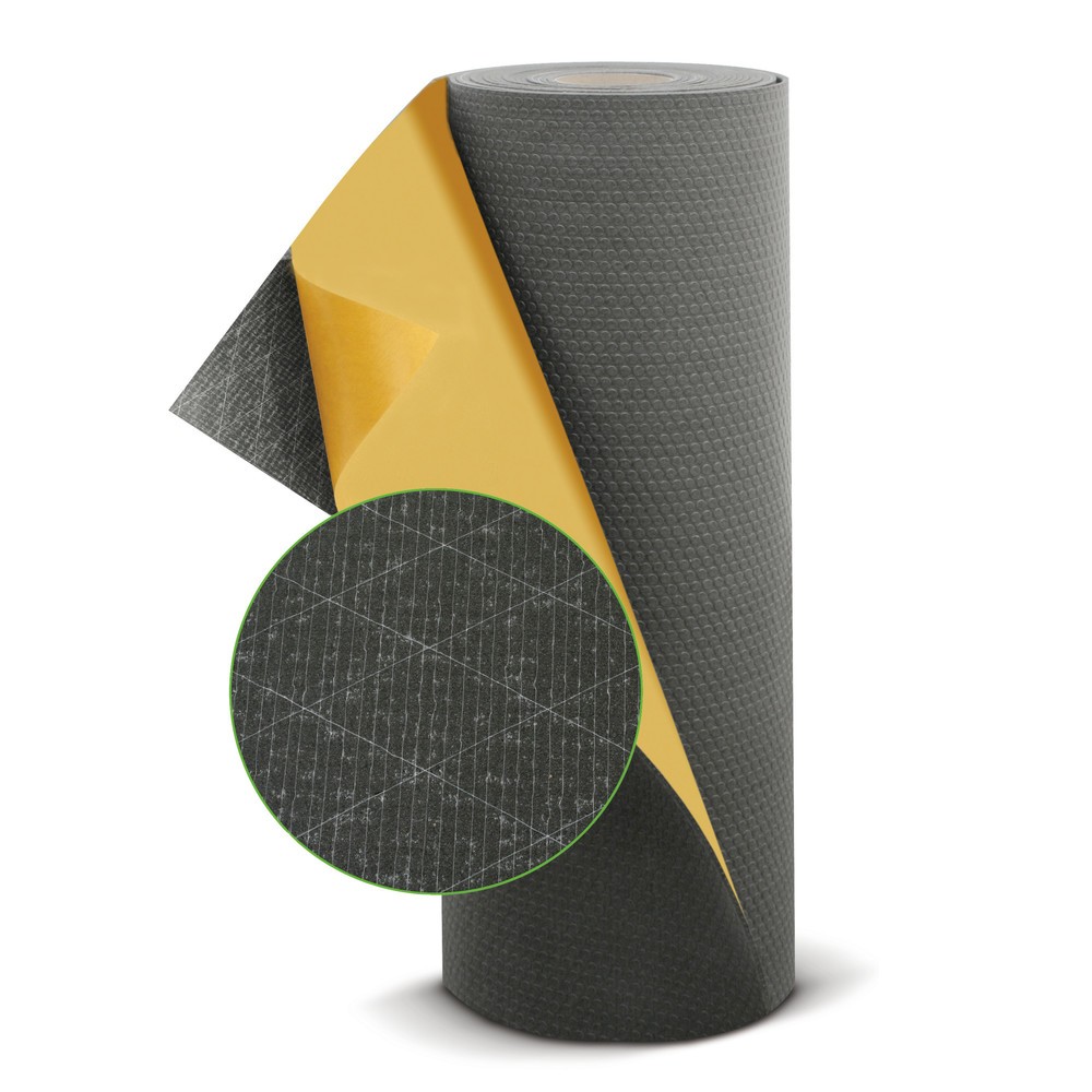 Imagen del producto: Alfombrilla antideslizante Black Cat, botonada, base adhesiva, ancho de 450 mm