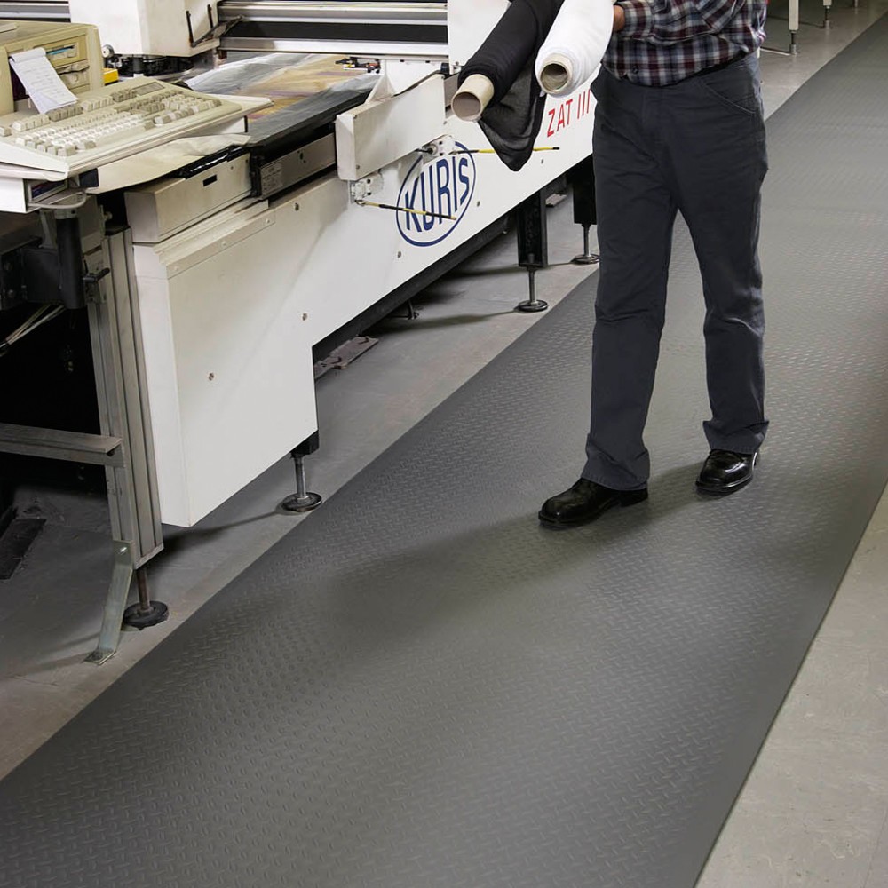 Número de imagen del producto 2: Alfombrilla antifatiga, superficie texturada, An x L 18,3 m x 910 mm, negro