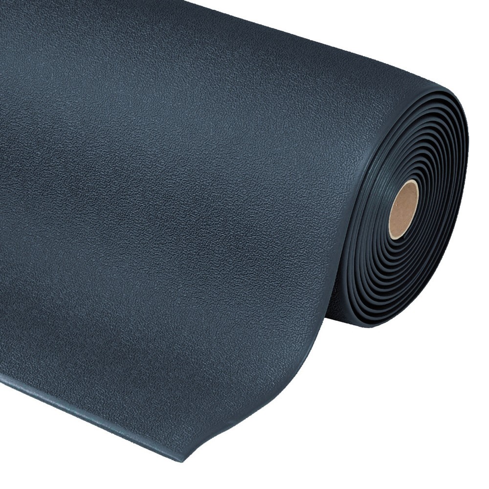 Número de imagen del producto 1: Alfombrilla antifatiga, superficie texturada, An x L 18,3 m x 910 mm, negro