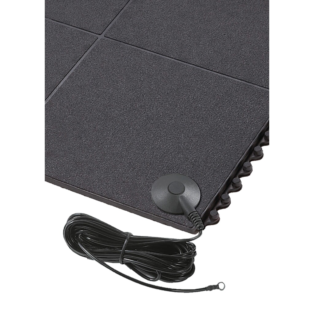Número de imagen del producto 4: Alfombrilla antifatiga NoTrax Cushion Ease Solid™ ESD nitrilo FR, A x L 910 x 910 mm, negra