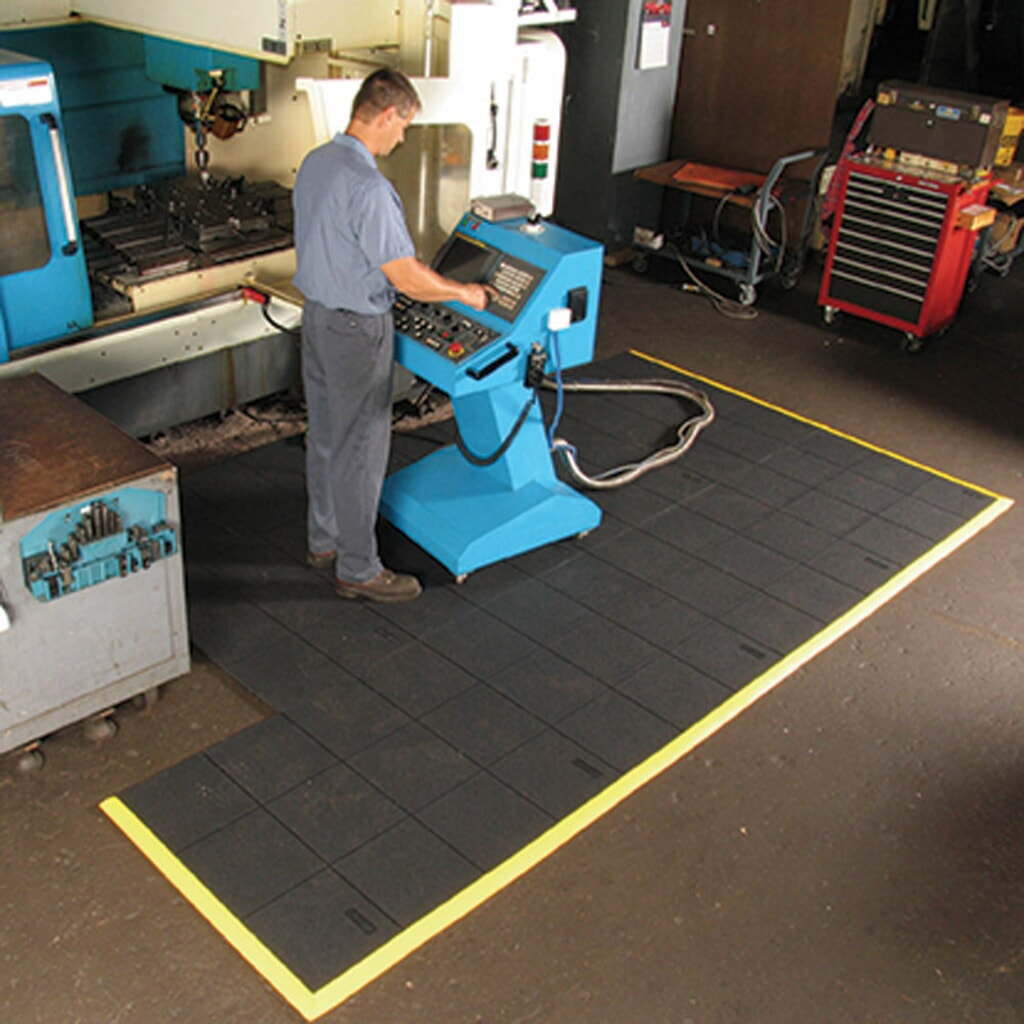Número de imagen del producto 2: Alfombrilla antifatiga NoTrax Cushion Ease Solid™ nitrilo, A x L 910 x 910 mm, negra