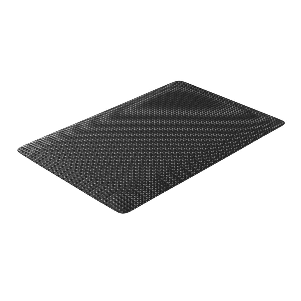 Número de imagen del producto 2: Esterilla antifatiga de PVC, reverso de microceldas de vinilo, An x F 600 x 910 mm, negra