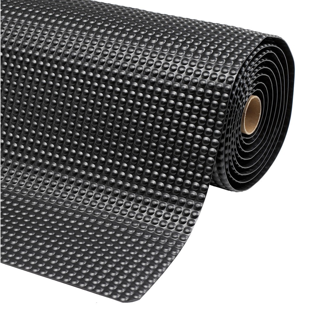 Número de imagen del producto 2: Esterilla antifatiga de PVC, reverso de microceldas de vinilo, metro lineal x 600 mm, negra