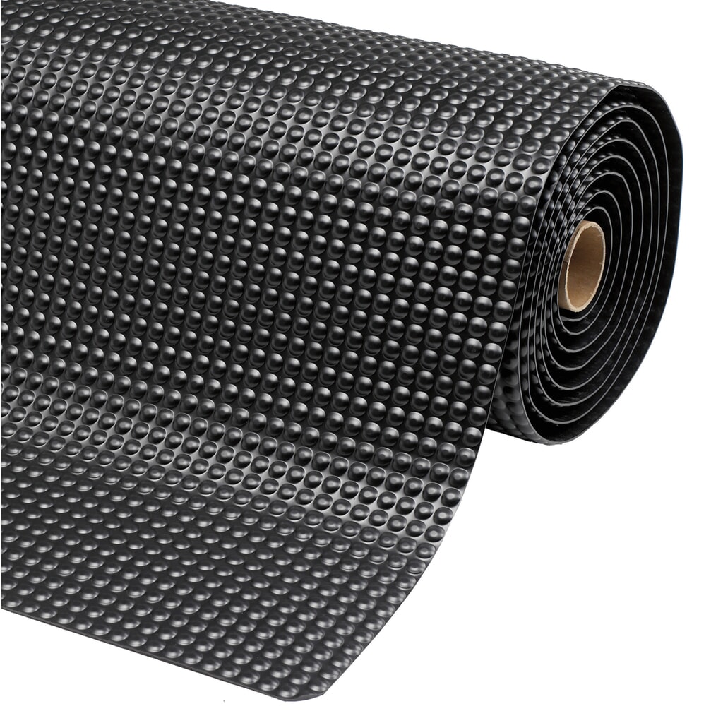 Imagen del producto: Esterilla antifatiga de PVC, reverso de microceldas de vinilo, An x F 600 x 910 mm, negra