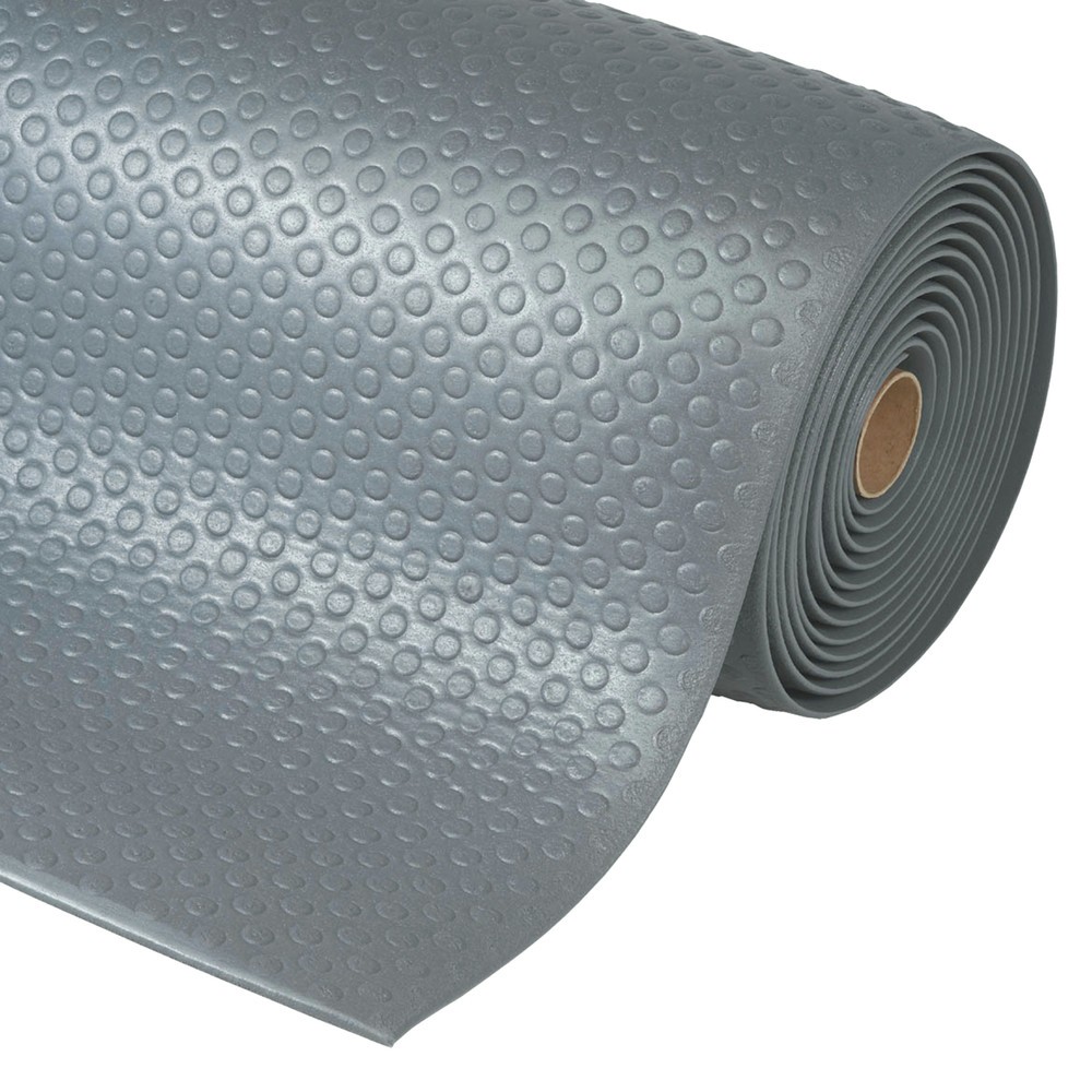 Número de imagen del producto 1: Alfombrilla antifatiga, PVC/espuma de vinilo, con botones, metro lineal x 600 mm, gris