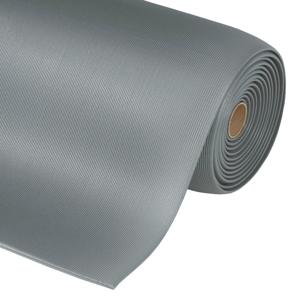 Número de imagen del producto 1: Alfombrilla antifatiga, PVC/espuma de vinilo, metro lineal x 600 mm, gris