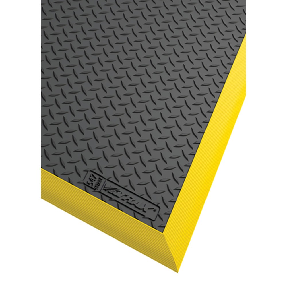 Número de imagen del producto 3: Alfombrilla antifatiga NoTrax Diamond Flex™ ESD nitrilo, A x F 970 x 1.630 mm, negro/amarillo