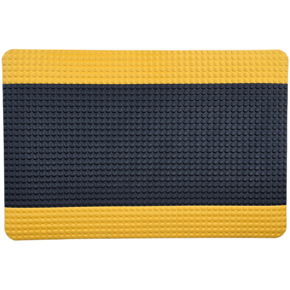 Número de imagen del producto 2: Alfombrilla antifatiga ErgoSoft Strong de Steinbock®, patrón de semiesfera, 2 capas, A x L 600 x 1000 mm, negra/amarilla