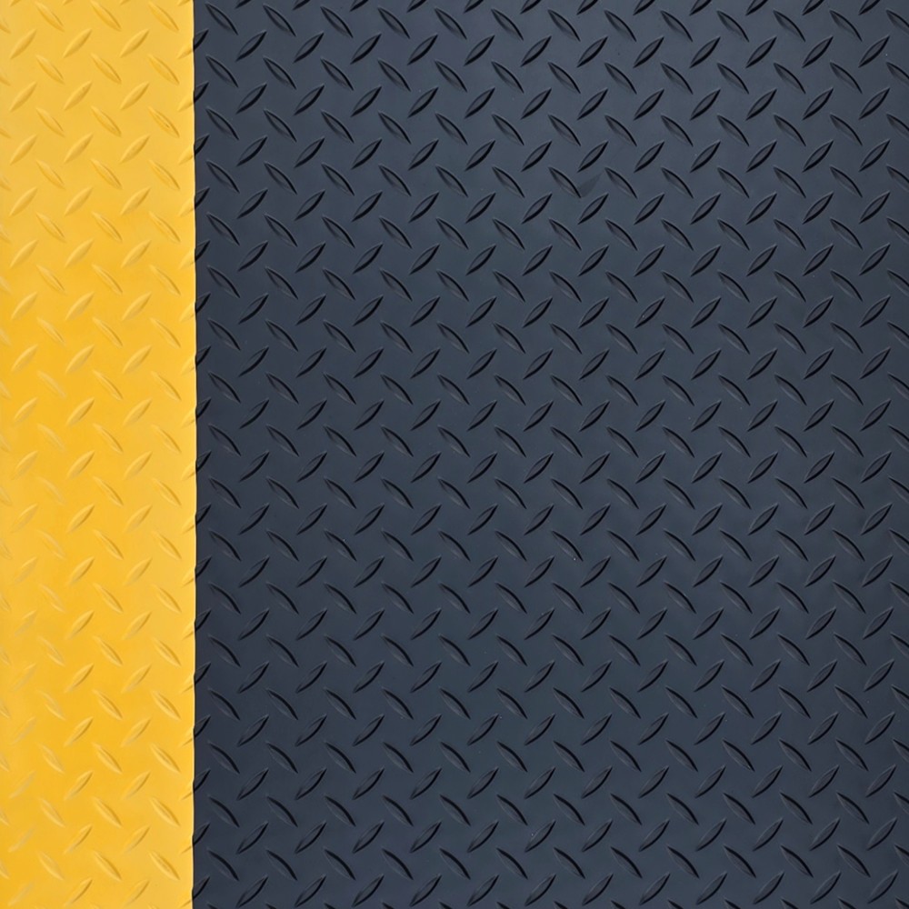 Número de imagen del producto 4: Alfombrilla antifatiga ErgoSoft Strong de Steinbock®, patrón de diamante, 2 capas, L x A 600 x 1000 mm, negro/amarillo