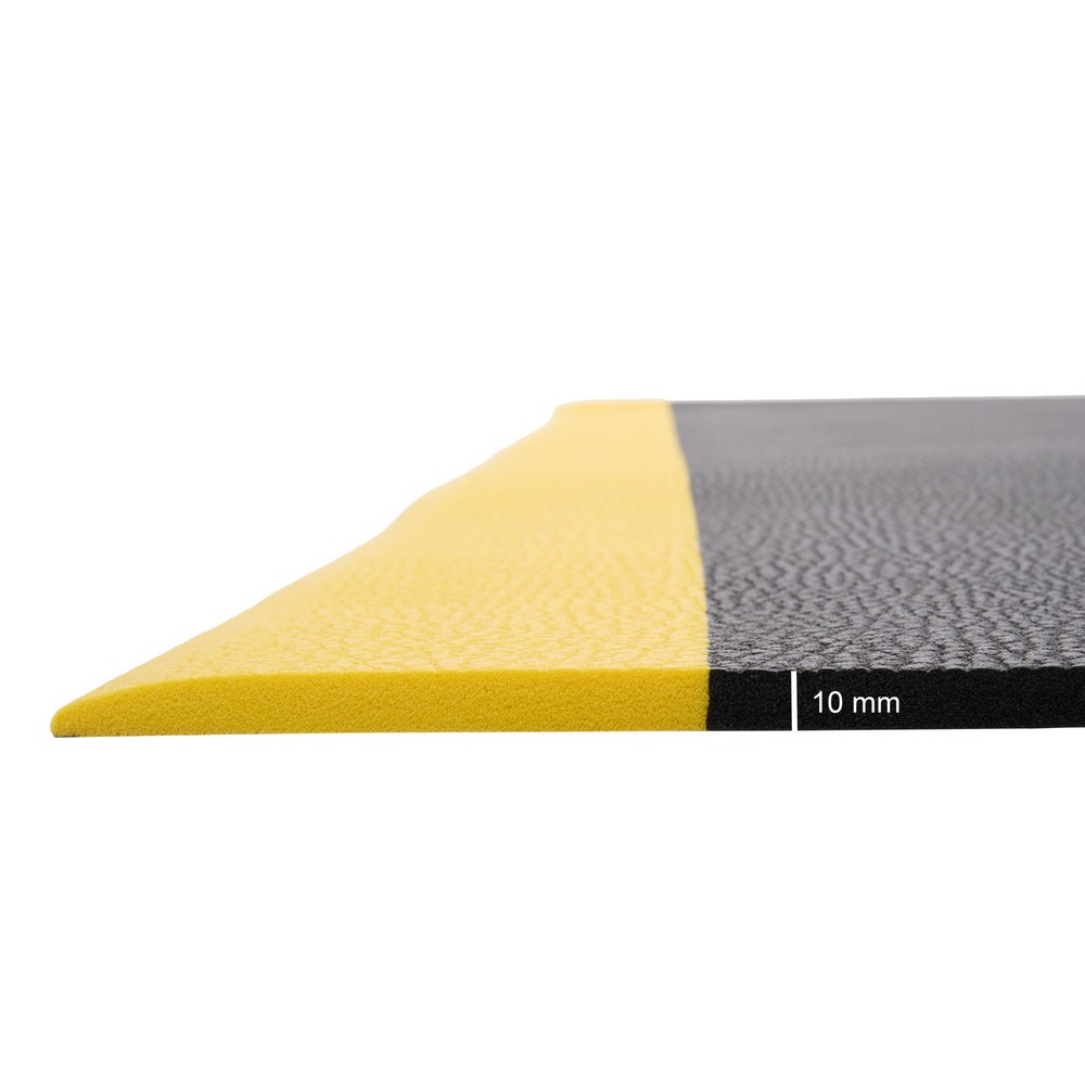 Número de imagen del producto 3: Alfombrilla antifatiga ErgoSoft Classic de HEMMDAL, texturizada, 1 capa, L x A 600 x 600 mm, negra/amarilla