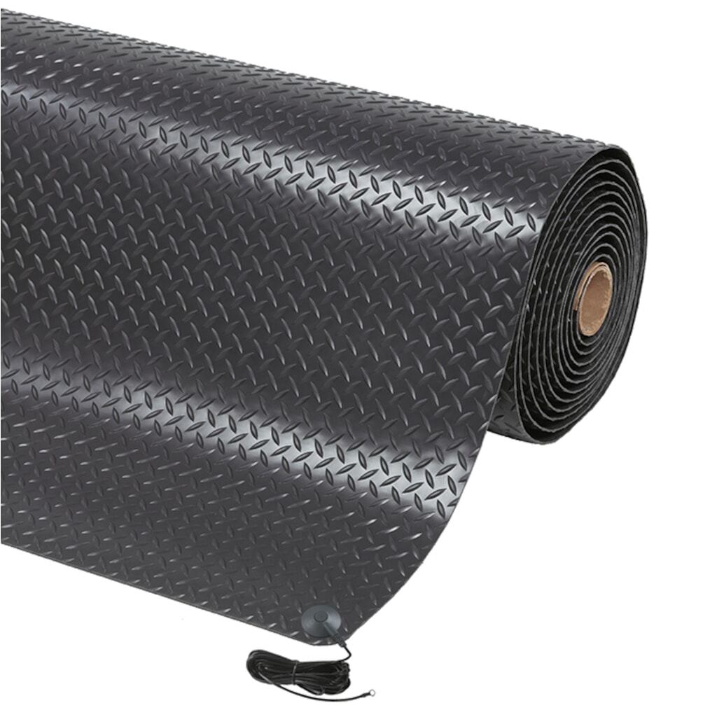 Número de imagen del producto 1: Alfombrilla antifatiga NoTrax Diamond Stat™, A x L 600 x 910 mm, negro