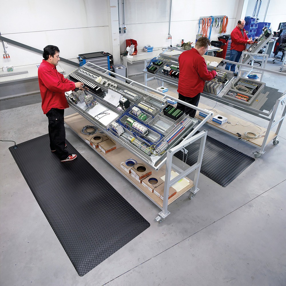 Número de imagen del producto 5: Alfombrilla antifatiga NoTrax Diamond Stat™, A x F m lineal x 910 mm, negro