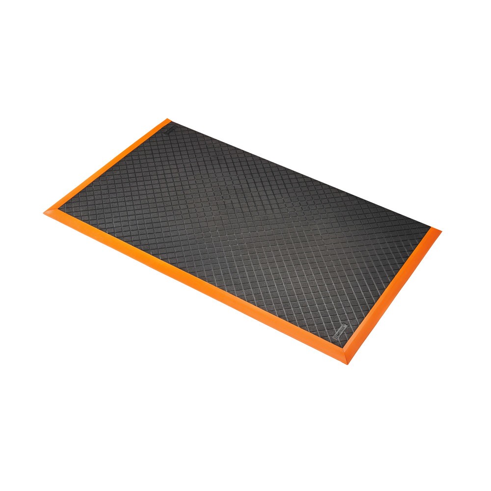 Imagen del producto: Alfombrilla antifatiga NoTrax Safety Stance Solid™, A x F 970 x 1.630 mm, negra/nnaranja