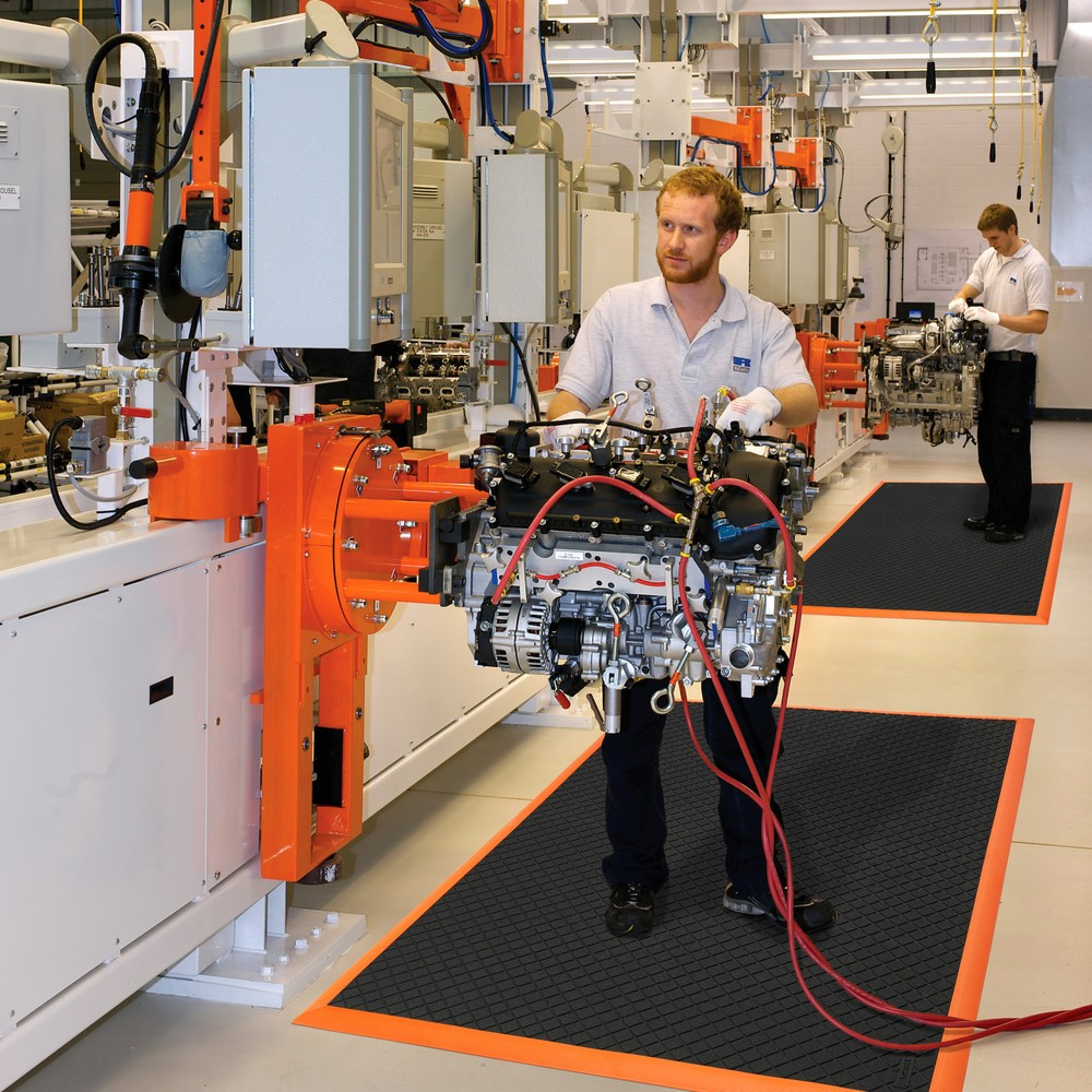 Número de imagen del producto 5: Alfombrilla antifatiga NoTrax Safety Stance Solid™, A x F 660 x 1.020 mm, negra/nnaranja