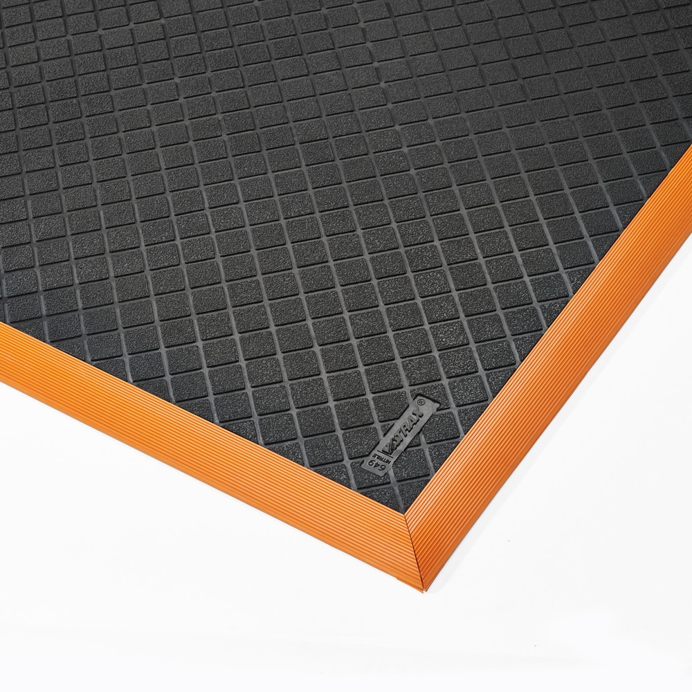Número de imagen del producto 2: Alfombrilla antifatiga NoTrax Safety Stance Solid™, A x F 660 x 1.020 mm, negra/nnaranja