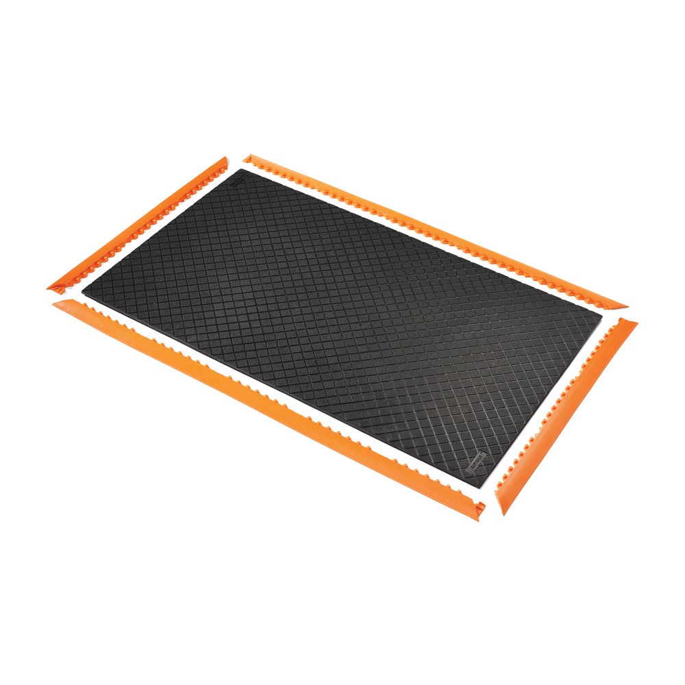 Número de imagen del producto 3: Alfombrilla antifatiga NoTrax Safety Stance Solid™, A x F 660 x 1.020 mm, negra/nnaranja