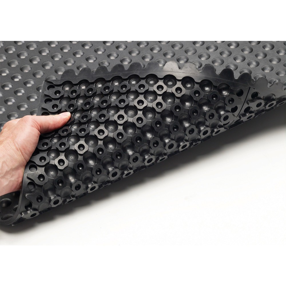 Número de imagen del producto 4: Alfombrilla antifatiga NoTrax SkywalkerHD™ nitrilo, A x F 910 x 910 mm, negro
