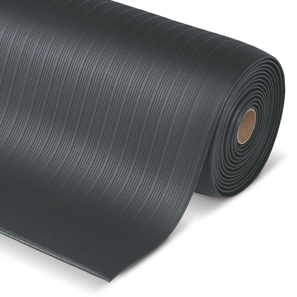 Número de imagen del producto 1: Alfombrilla antifatiga de espuma de vinilo, metro lineal x 910 mm, negro