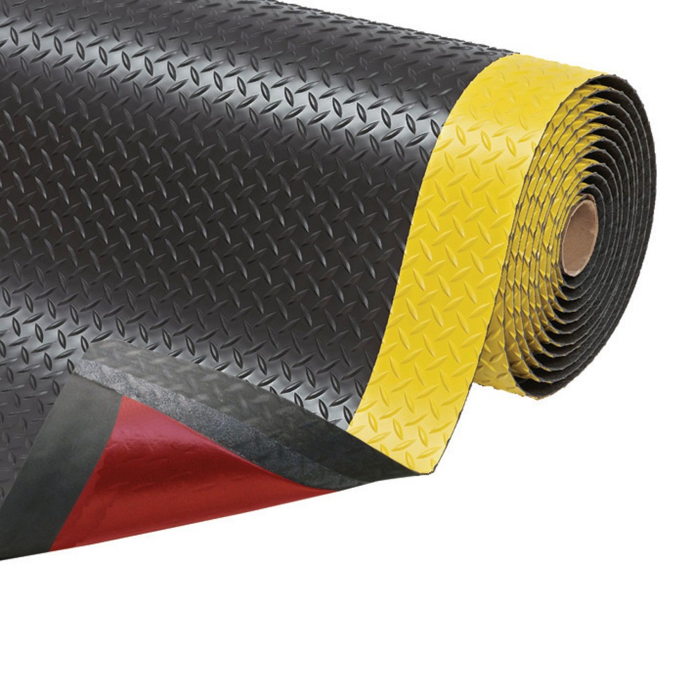 Número de imagen del producto 2: Alfombra 2 capas, PVC, ancho An x F 600 x 910 mm, negro/amarillo