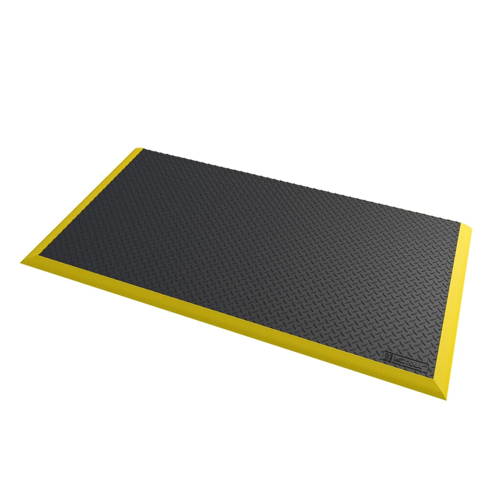 Alfombrilla para puesto de trabajo de soldadura NoTrax Diamond Flex™ nitrilo, A x L 970 x 1.630 mm, negro/amarillo Número de imagen del producto 1: Alfombrilla para puesto de trabajo de soldadura NoTrax Diamond Flex™ nitrilo, A x L 970 x 1.630 mm, negro/amarillo