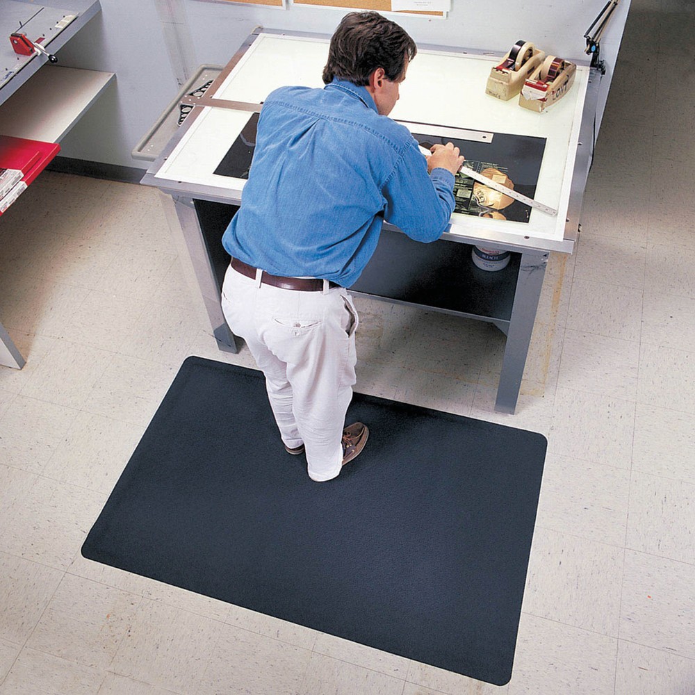 Número de imagen del producto 5: Esterilla antifatiga, superficie de goma, reverso de vinilo, An x F 610 x 910 mm