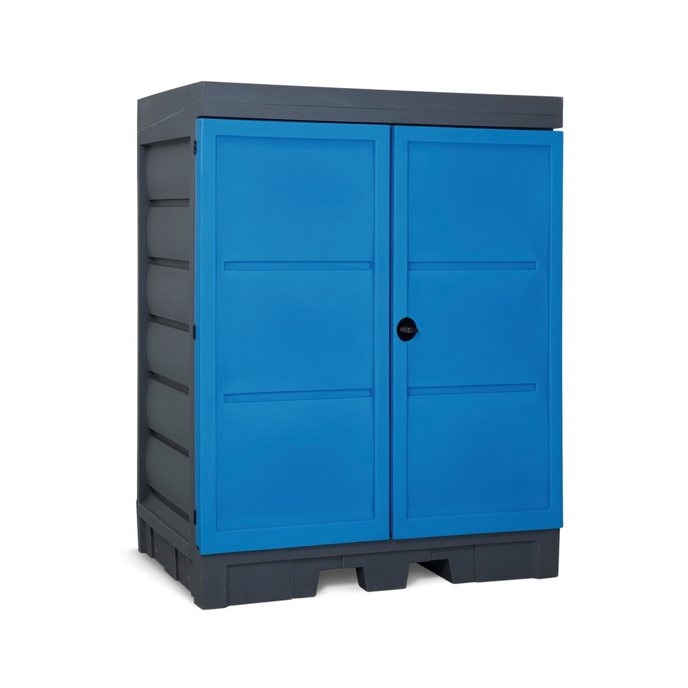 Imagen del producto: Almacén para sustancias peligrosas de PE, H x An x Fo 1.980 x 1.560 x 1.080 mm, 2x 200 l
