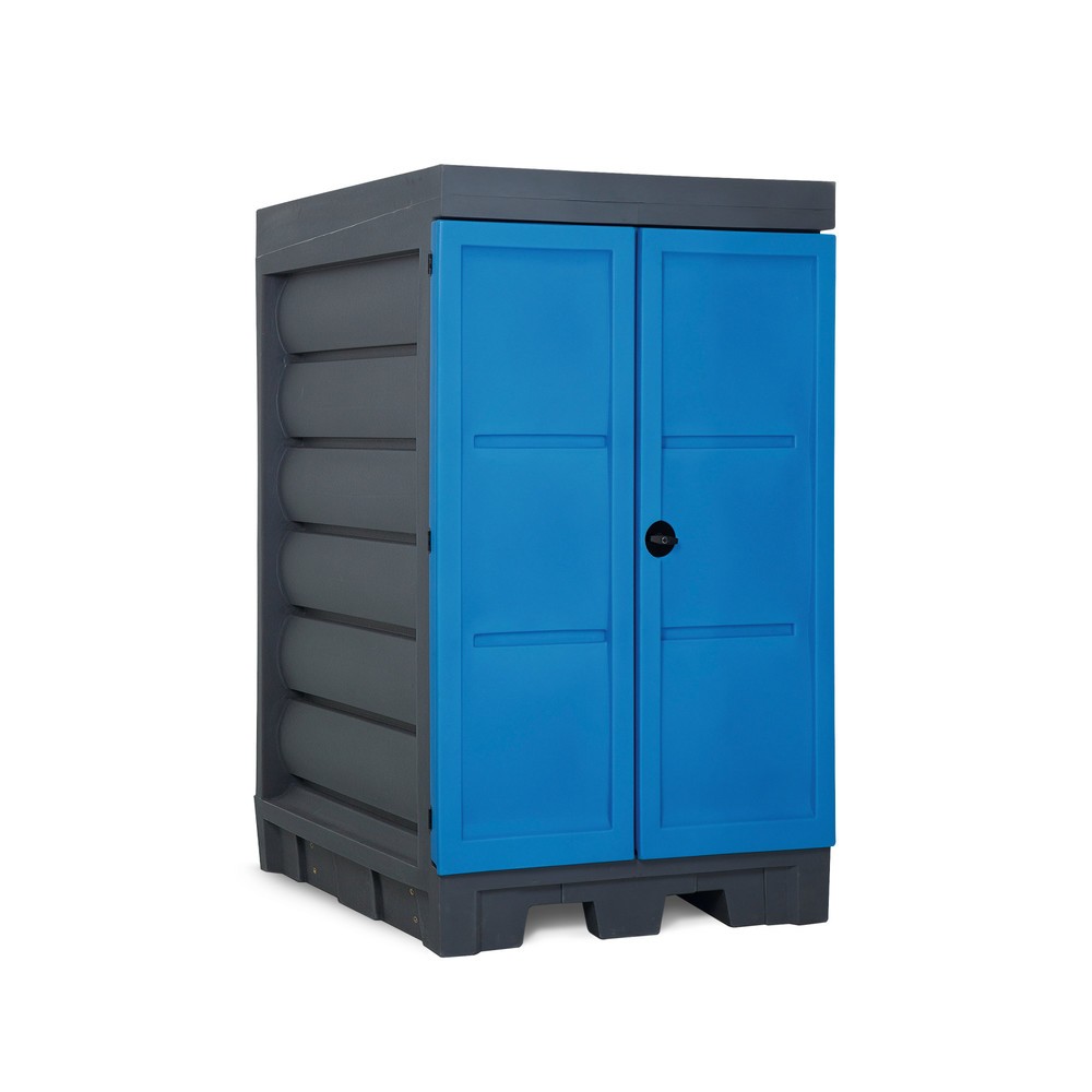 Número de imagen del producto 1: Almacén para sustancias peligrosas de PE, H x An x Fo 1.980 x 1.140 x 1.480 mm, 2x 200 l