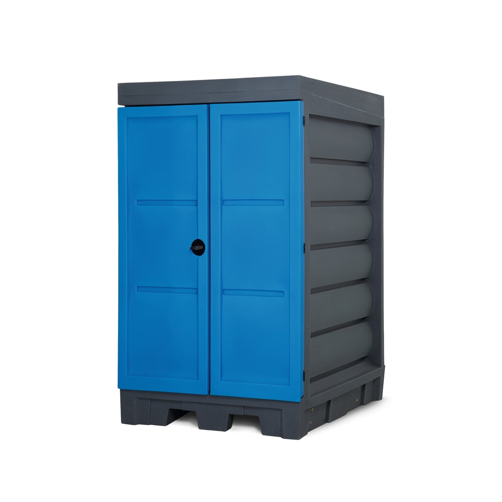 Número de imagen del producto 3: Almacén para sustancias peligrosas de PE, H x An x Fo 1.980 x 1.140 x 1.480 mm, 2x 200 l