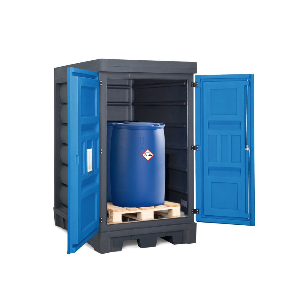 Número de imagen del producto 2: Almacén para sustancias peligrosas de PE, H x An x Fo 1.980 x 1.140 x 1.480 mm, 2x 200 l