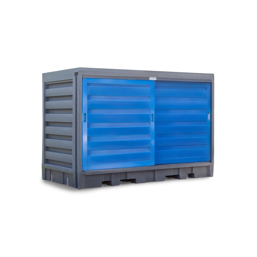 Imagen del producto: Almacén de PE para barriles, Al x An x F: 2.170 x 3.200 x 1.740 mm, 2x IBC o 8x 200 l