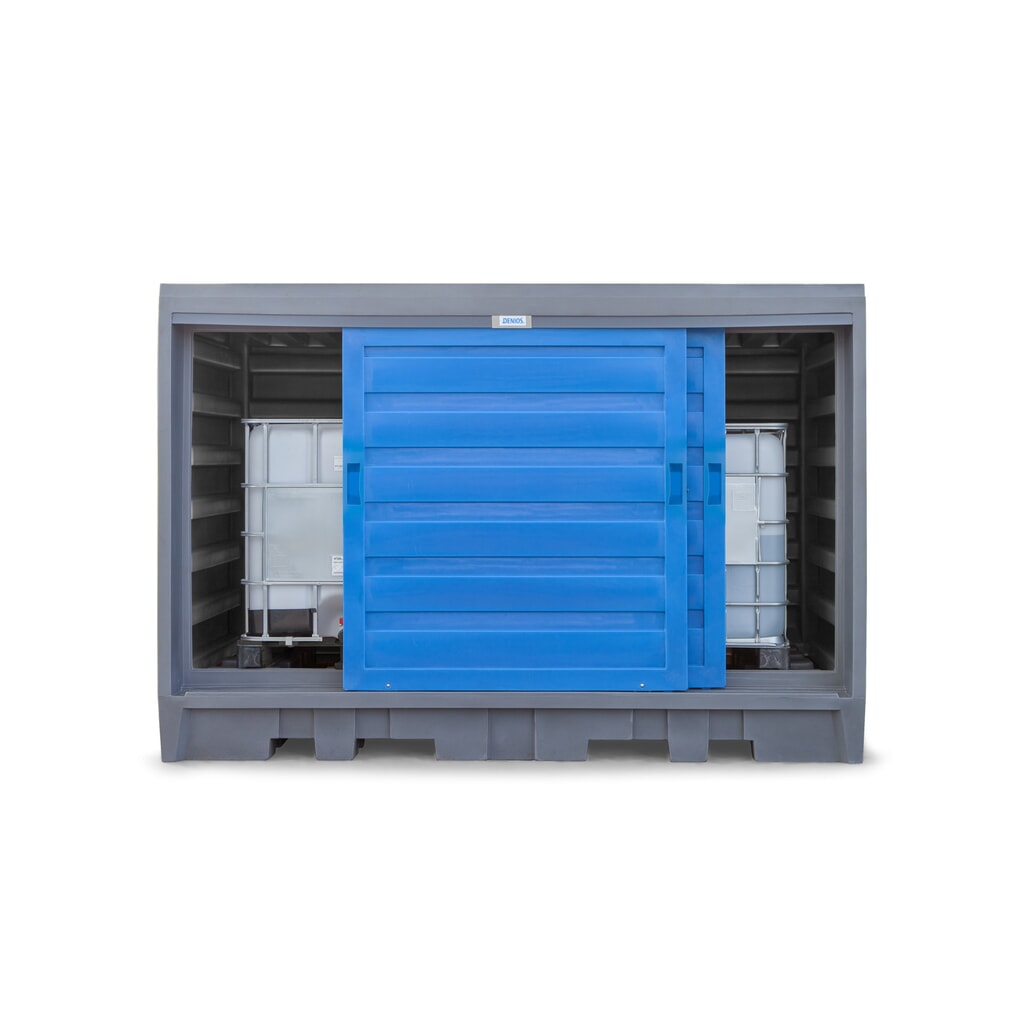 Almacén de PE para barriles, Al x An x F: 2.170 x 3.200 x 1.740 mm, 2x IBC o 8x 200 l Número de imagen del producto 4: Almacén de PE para barriles, Al x An x F: 2.170 x 3.200 x 1.740 mm, 2x IBC o 8x 200 l