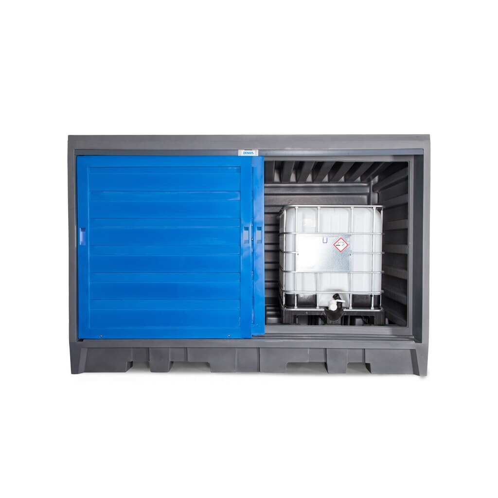 Almacén de PE para barriles, Al x An x F: 2.170 x 3.200 x 1.740 mm, 2x IBC o 8x 200 l Número de imagen del producto 7: Almacén de PE para barriles, Al x An x F: 2.170 x 3.200 x 1.740 mm, 2x IBC o 8x 200 l