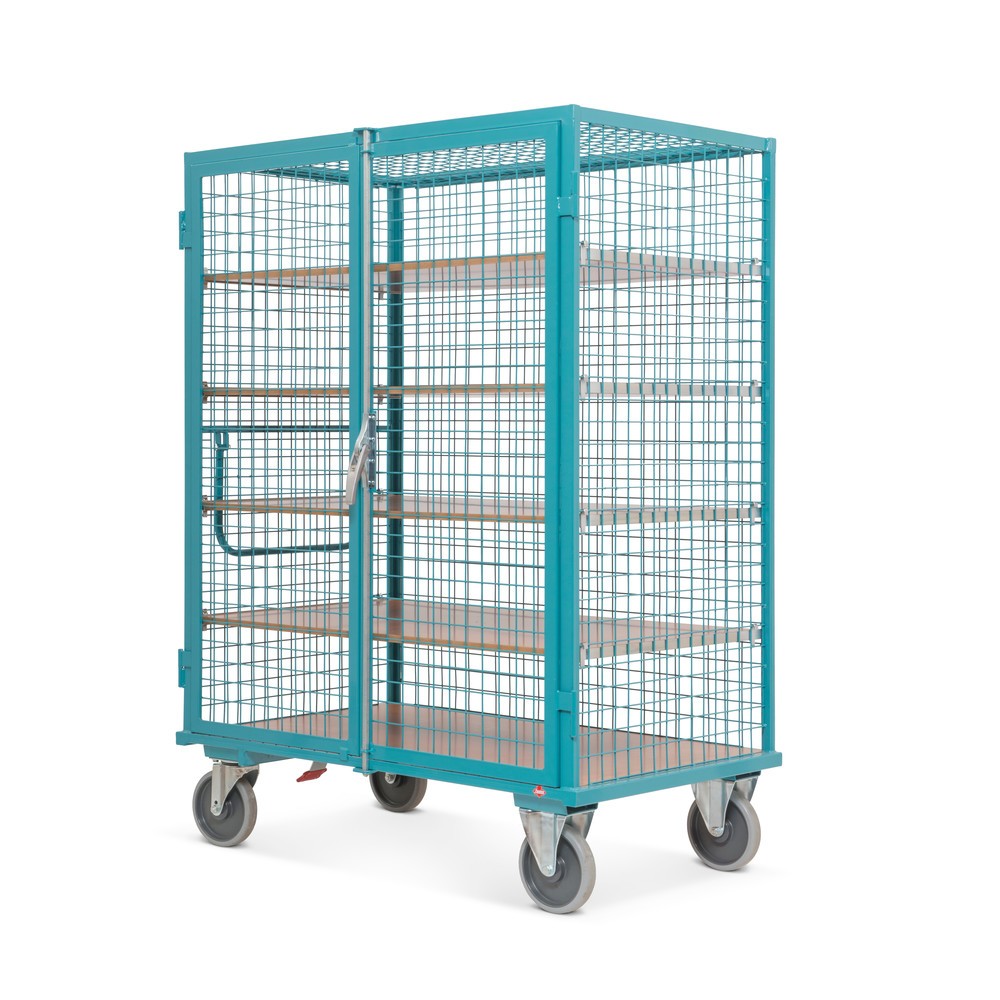 Número de imagen del producto 4: Ameise® Carro para armario, paredes de malla, azul turquesa, alto H x An x F 1.800 x 1,115 x 810 mm